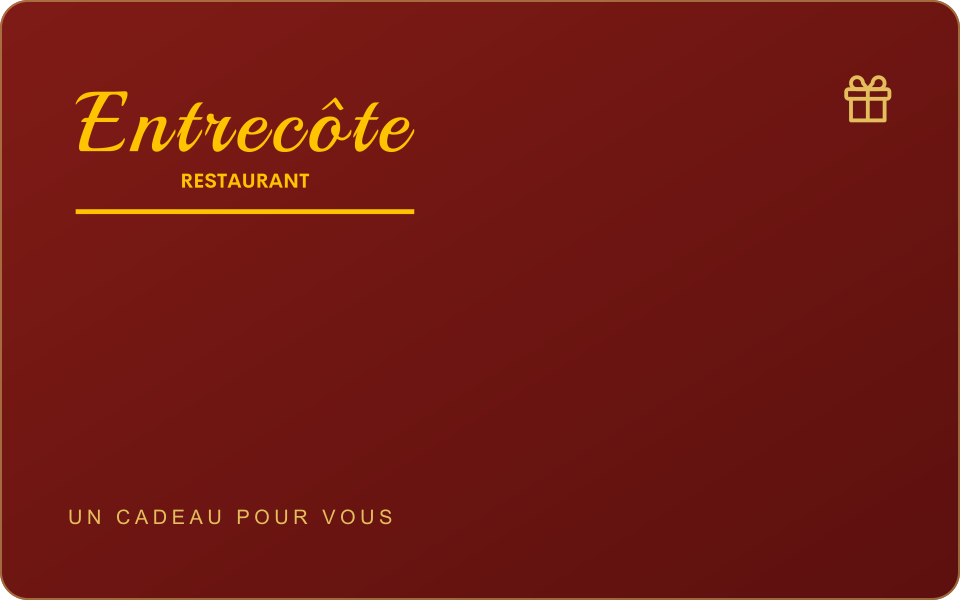Entrecôte gift card